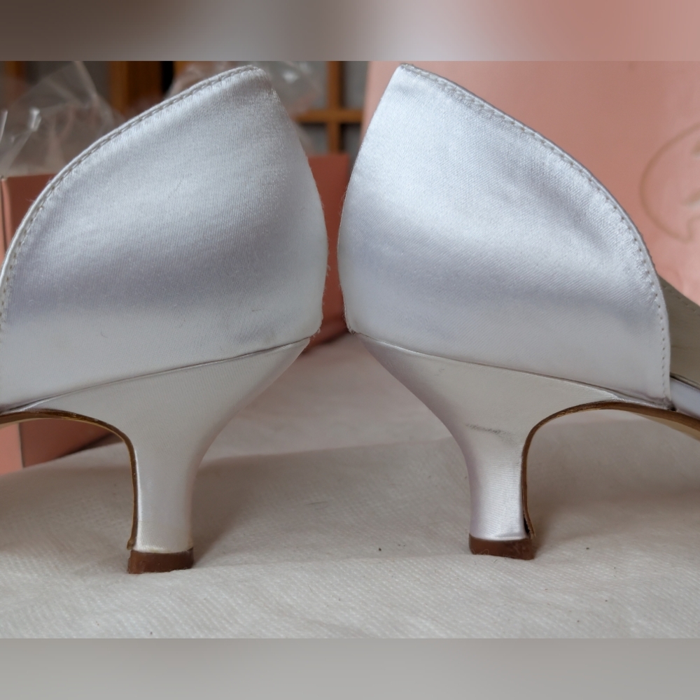 Bridal Satin Shoes | 8.5 | Touch Ups Women's 2" Tia Pump Rhinestone - Picture 5 of 12